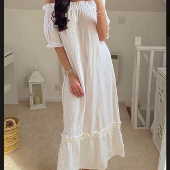 ✨ZARA Maxi Flounce Ruffle Trim Dress ✨ - Picture 9 of 9